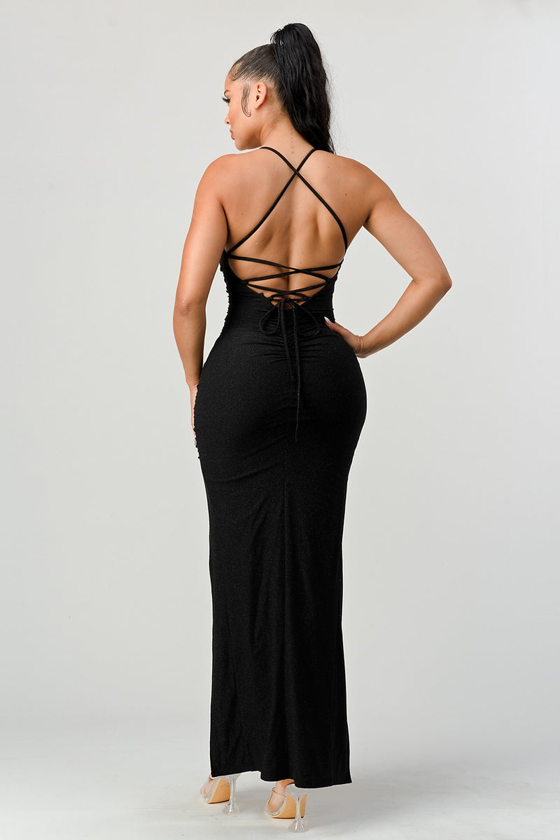 Amaya double slit dress – NK'D wear