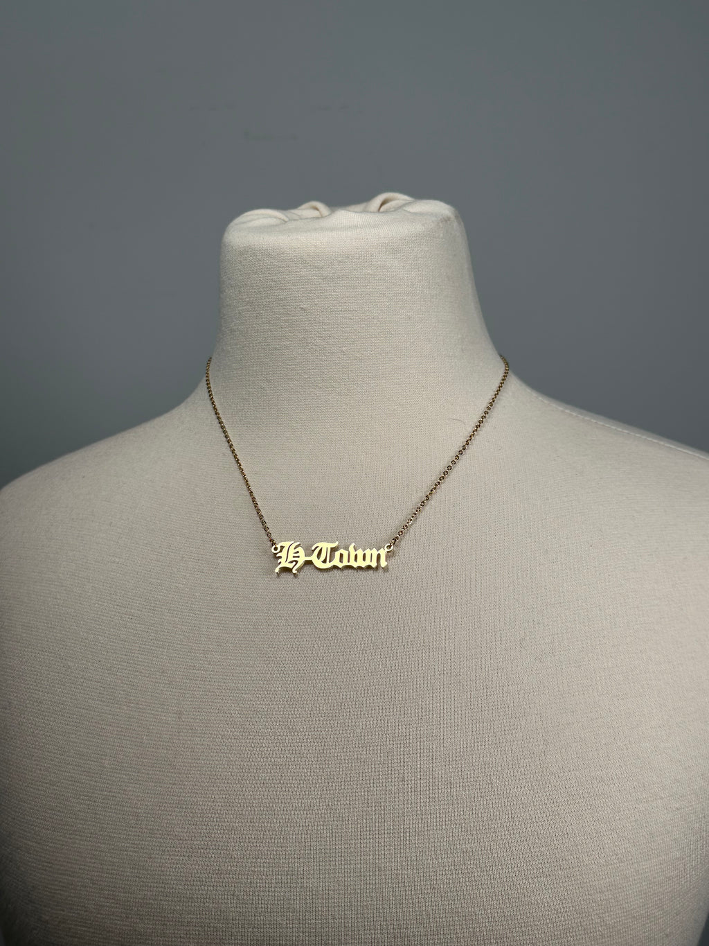 H-TOWN plated necklace