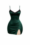 MIDNIGHT GARDEN satin bodycon