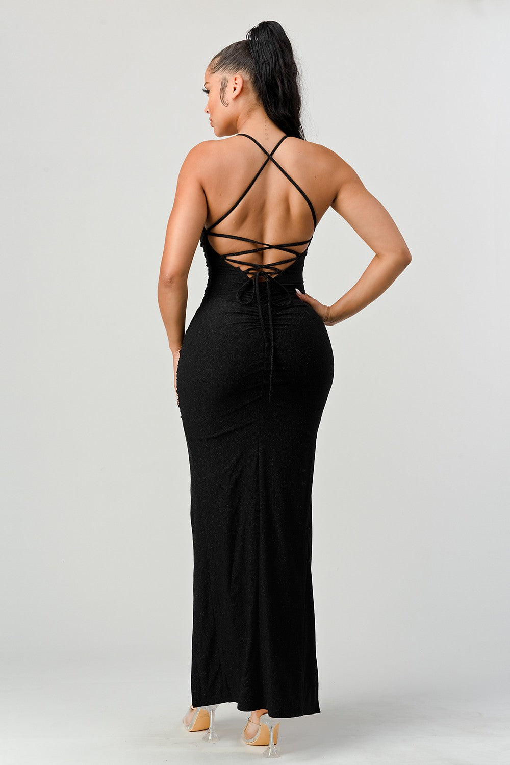 Amaya double slit dress NK'D wear Amaya double slit dress NK'D wear