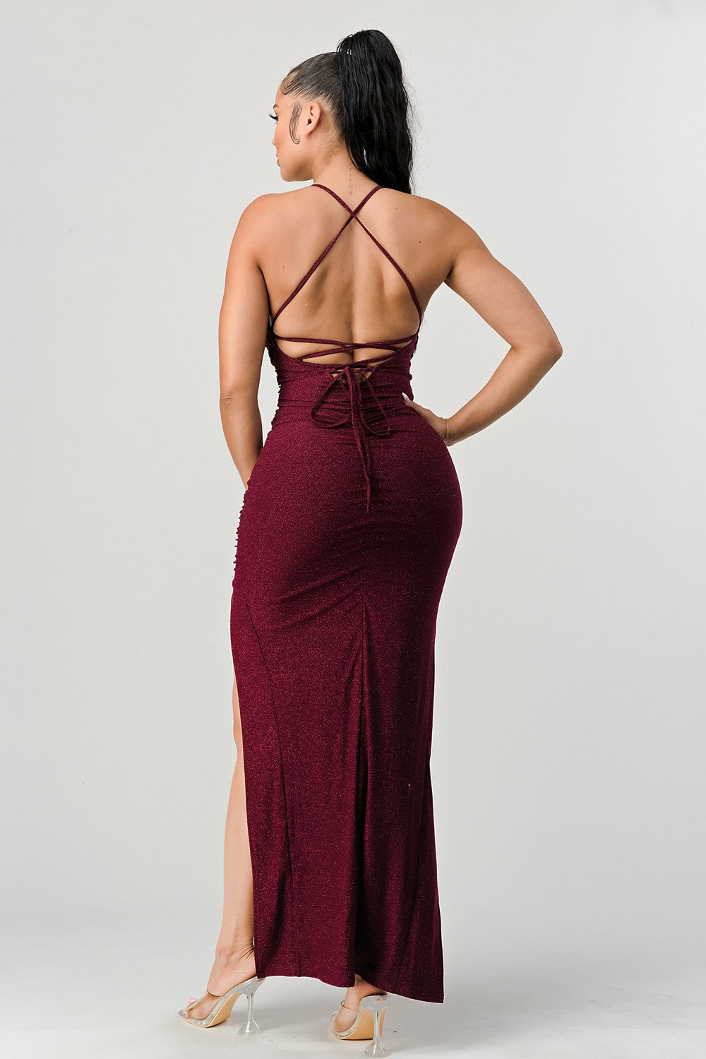 Amaya double slit dress NK'D wear Amaya double slit dress NK'D wear