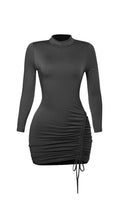 Night in Paris mock neck dress