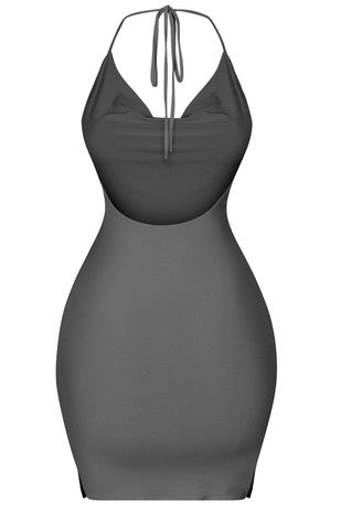 Show stopper double slit halter dress – NK'D wear