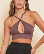 Ribbed front cross top