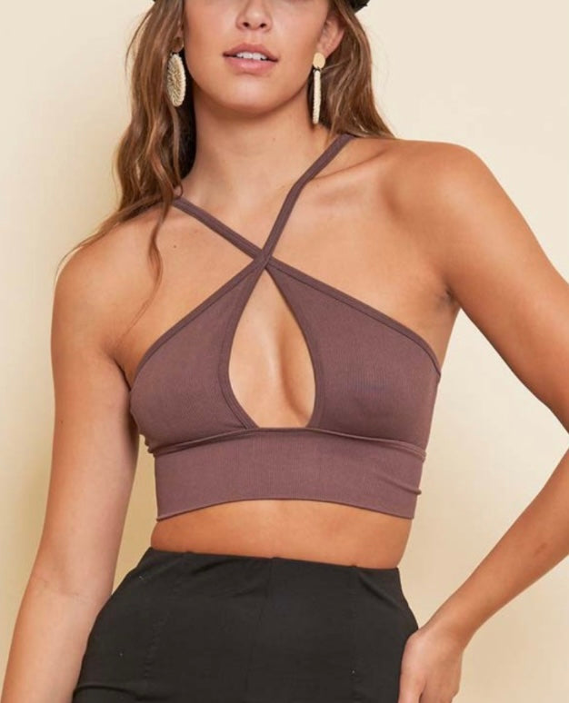 Ribbed front cross top