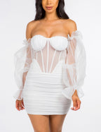 Ambrosia puff sleeve dress